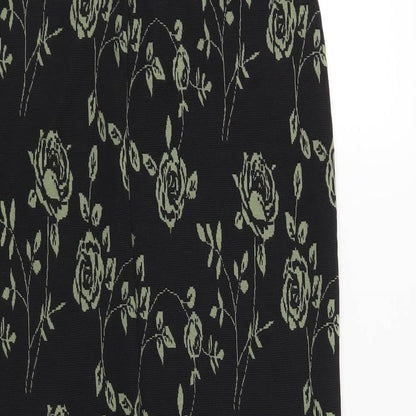 Atmosphere Womens Black Floral  Straight & Pencil Skirt Size 12