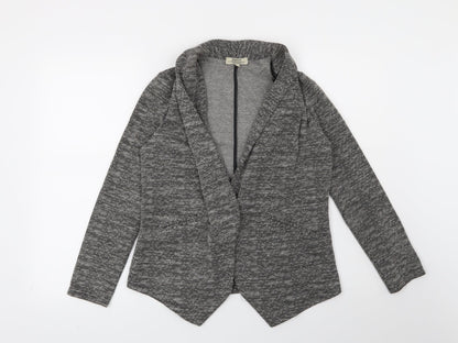 Papaya Womens Black Geometric  Jacket Blazer Size 10