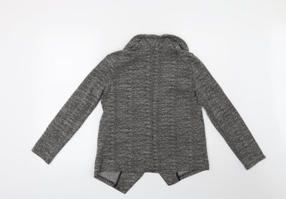 Papaya Womens Black Geometric  Jacket Blazer Size 10