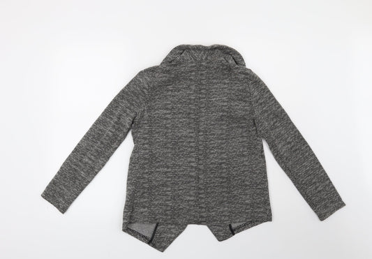 Papaya Womens Black Geometric  Jacket Blazer Size 10