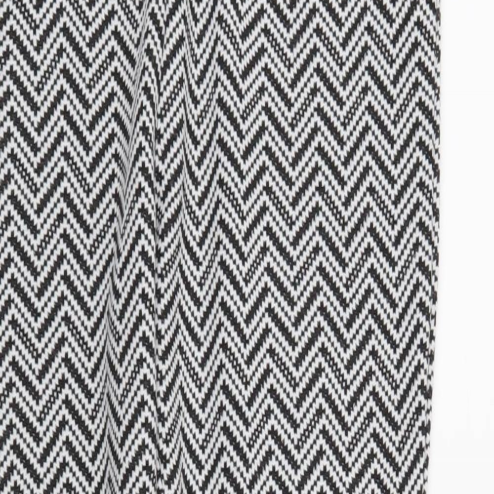 Atmosphere Womens White Geometric  Trousers  Size 10 L29 in