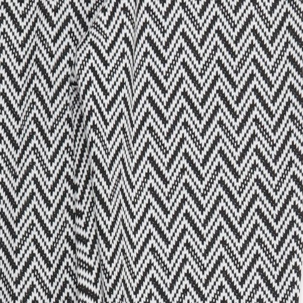 Atmosphere Womens White Geometric  Trousers  Size 10 L29 in