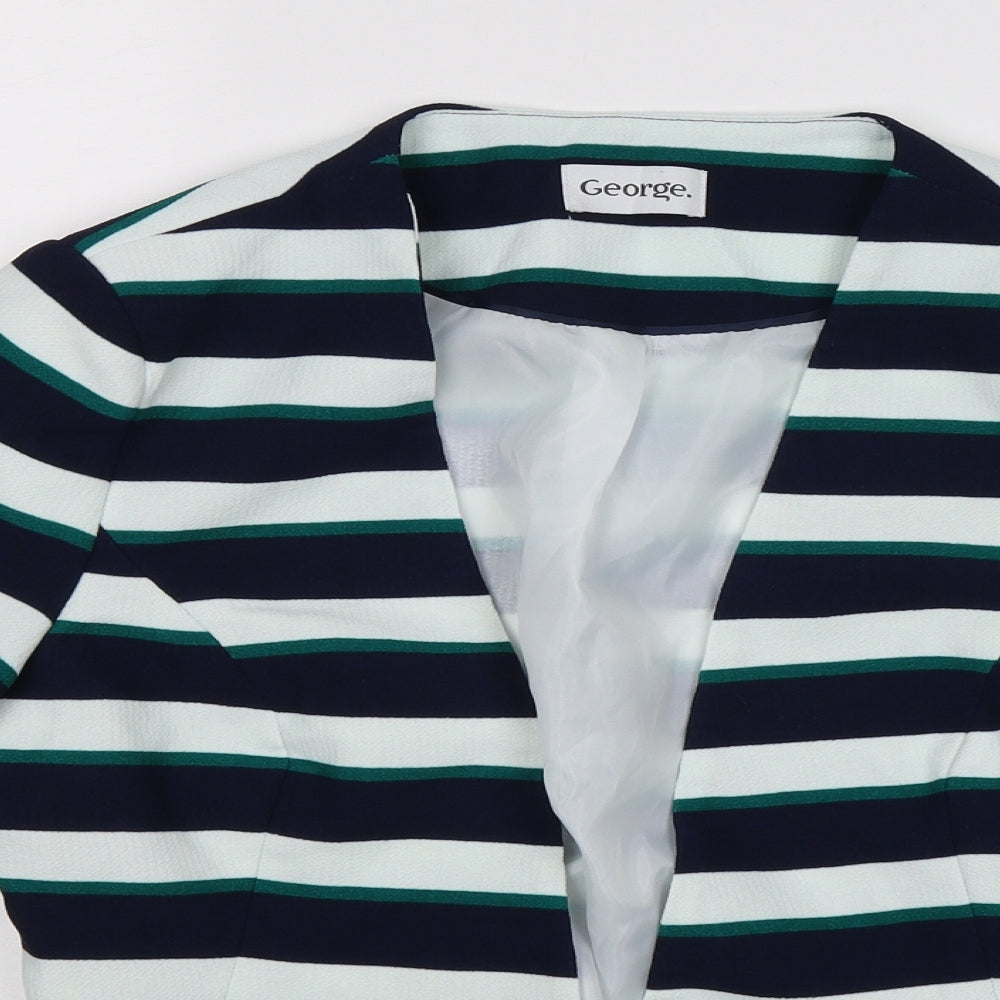 George Womens Multicoloured Striped  Jacket Blazer Size 12