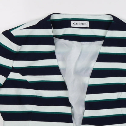 George Womens Multicoloured Striped  Jacket Blazer Size 12