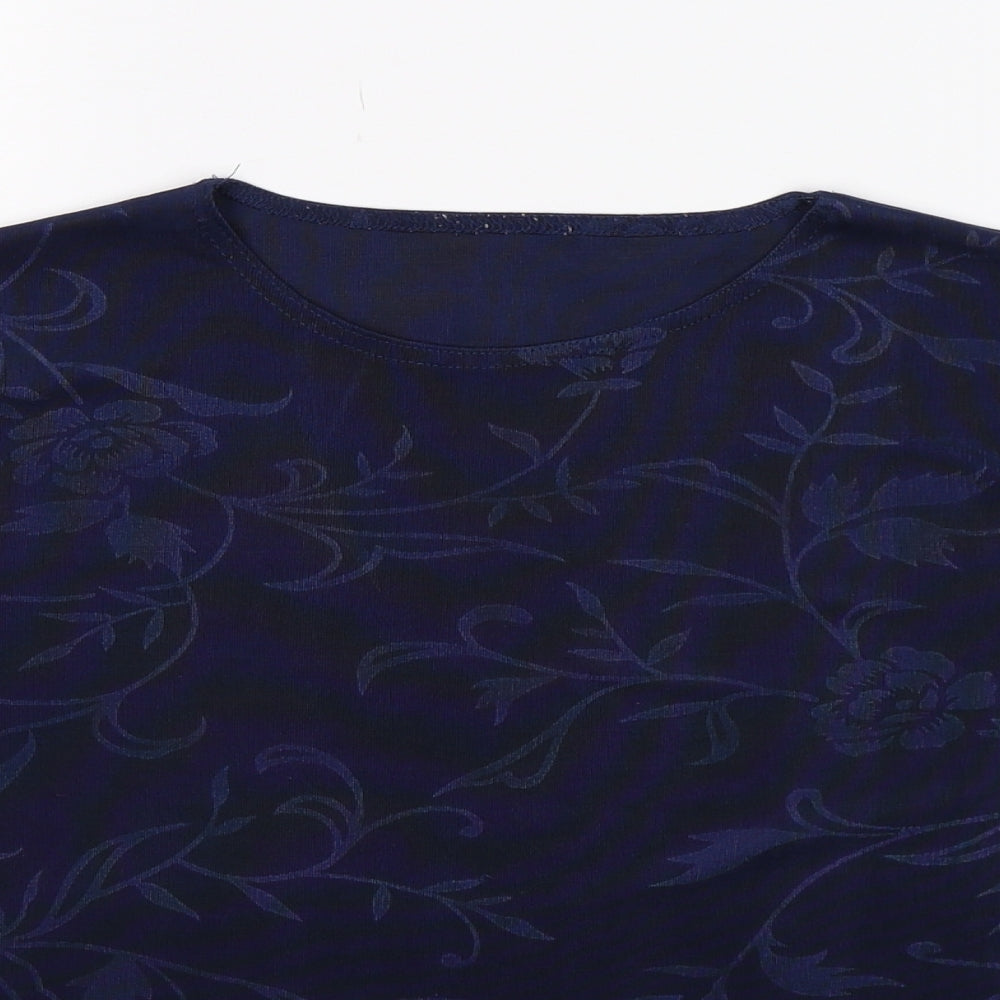 Womens UK Size 10 Preworn Blue Basic T-Shirt