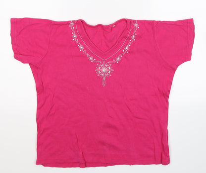 EWM Womens Pink   Basic T-Shirt Size 18