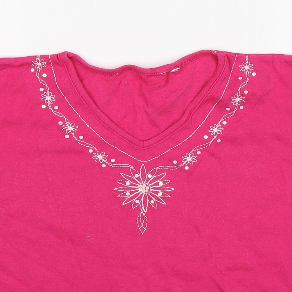 EWM Womens Pink   Basic T-Shirt Size 18