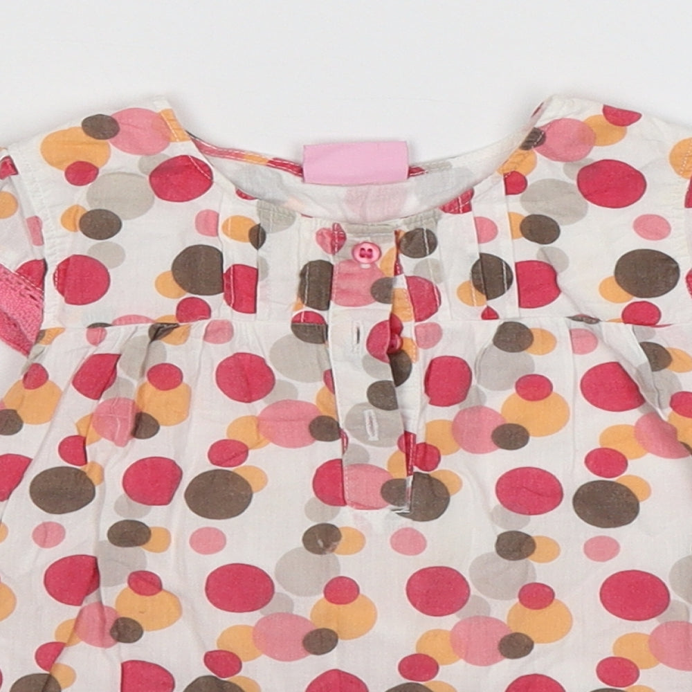 Cherokee Girls White Polka Dot  Fit & Flare  Size 2-3 Years