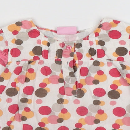 Cherokee Girls White Polka Dot  Fit & Flare  Size 2-3 Years