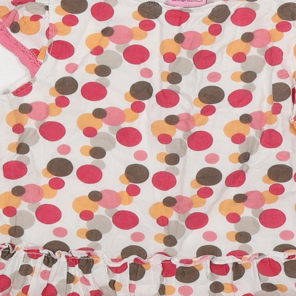 Cherokee Girls White Polka Dot  Fit & Flare  Size 2-3 Years