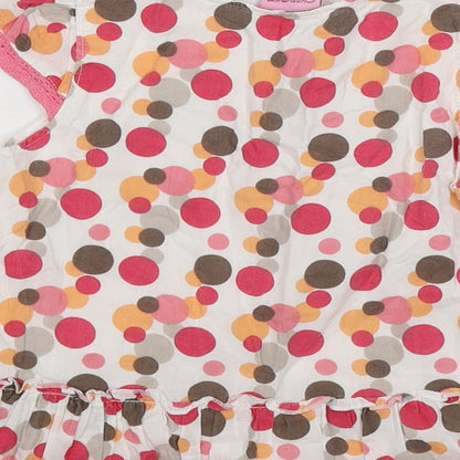 Cherokee Girls White Polka Dot  Fit & Flare  Size 2-3 Years