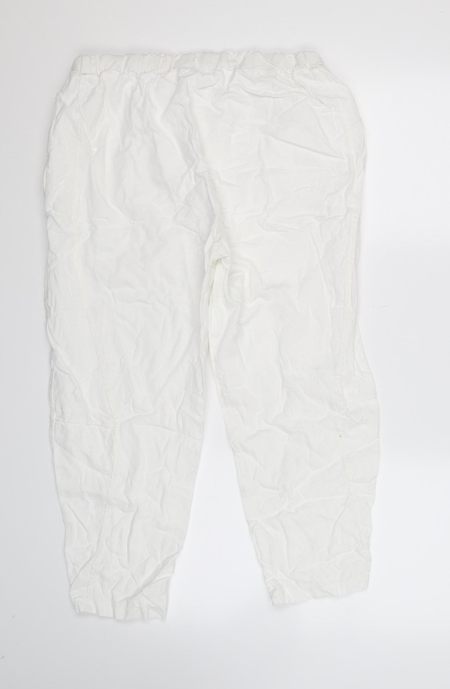 Womens UK Size 32 in Preworn Regular Fit Cropped White Trousers