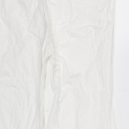 Womens UK Size 32 in Preworn Regular Fit Cropped White Trousers