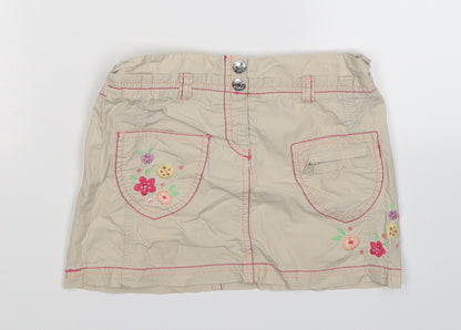 Cherokee Girls Beige Floral  Mini Skirt Size 18-24 Months