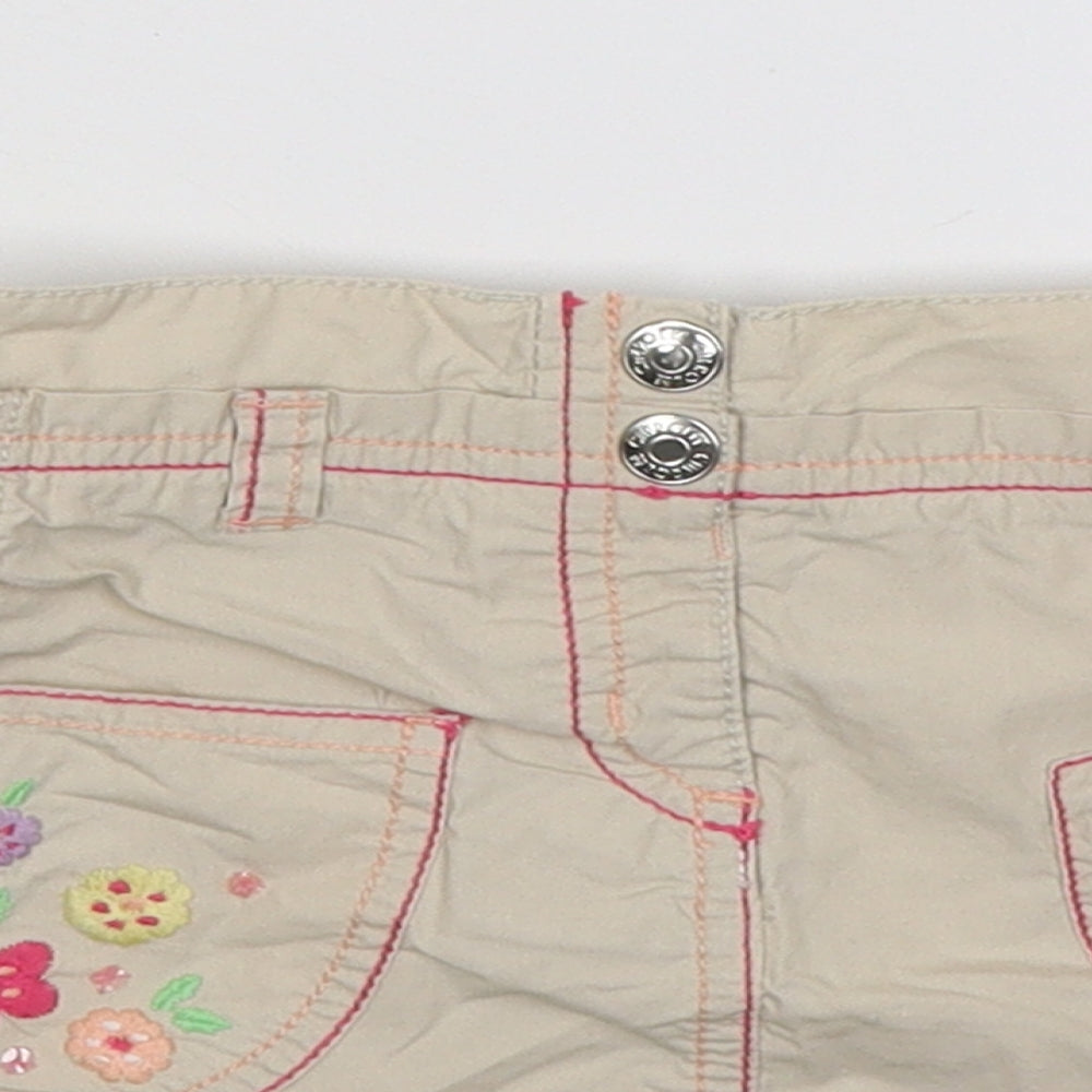Cherokee Girls Beige Floral  Mini Skirt Size 18-24 Months