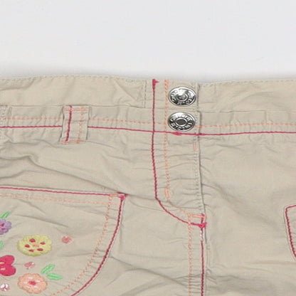 Cherokee Girls Beige Floral  Mini Skirt Size 18-24 Months