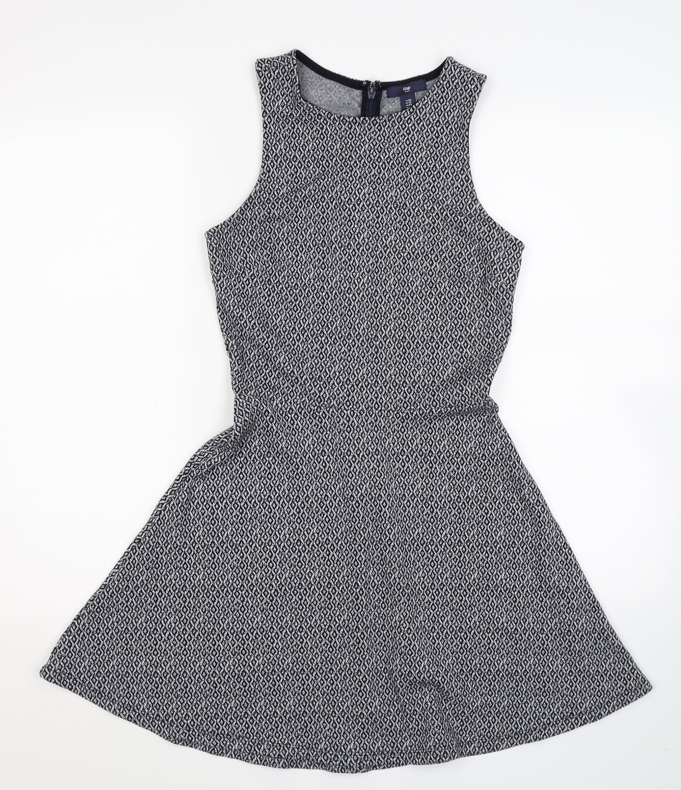 Gap Womens Blue Geometric  Fit & Flare  Size XS