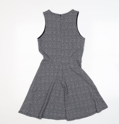 Gap Womens Blue Geometric  Fit & Flare  Size XS