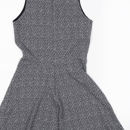 Gap Womens Blue Geometric  Fit & Flare  Size XS