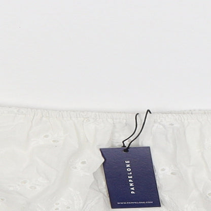 Pampelone Womens White   Camisole Tank Size L  - Cropped