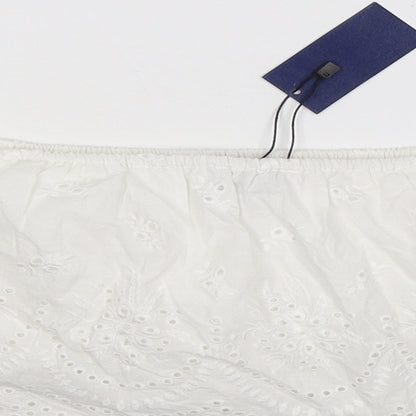 Pampelone Womens White   Camisole Tank Size L  - Cropped
