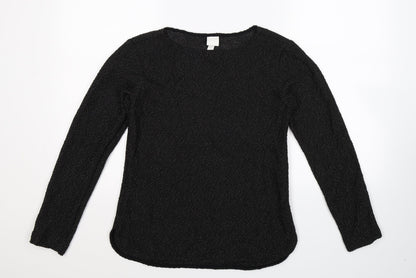 H&M Womens Black  Knit Pullover Jumper Size XS