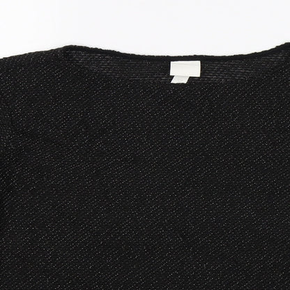 H&M Womens Black  Knit Pullover Jumper Size XS