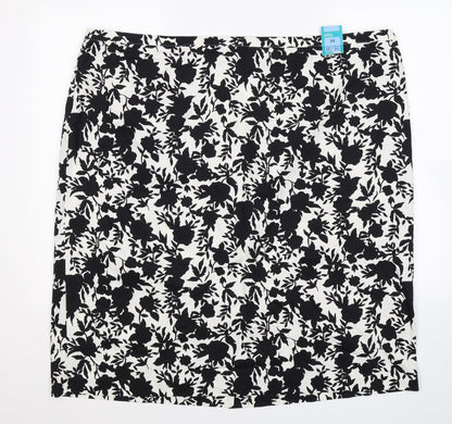 Marks and Spencer Womens Multicoloured Floral  Straight & Pencil Skirt Size 28