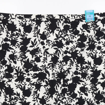 Marks and Spencer Womens Multicoloured Floral  Straight & Pencil Skirt Size 28