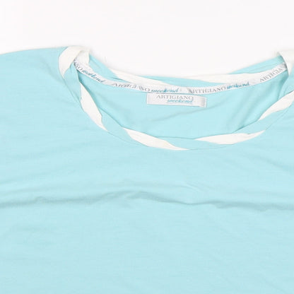 Womens UK Size 22 Artigiano Blue Basic T-Shirt