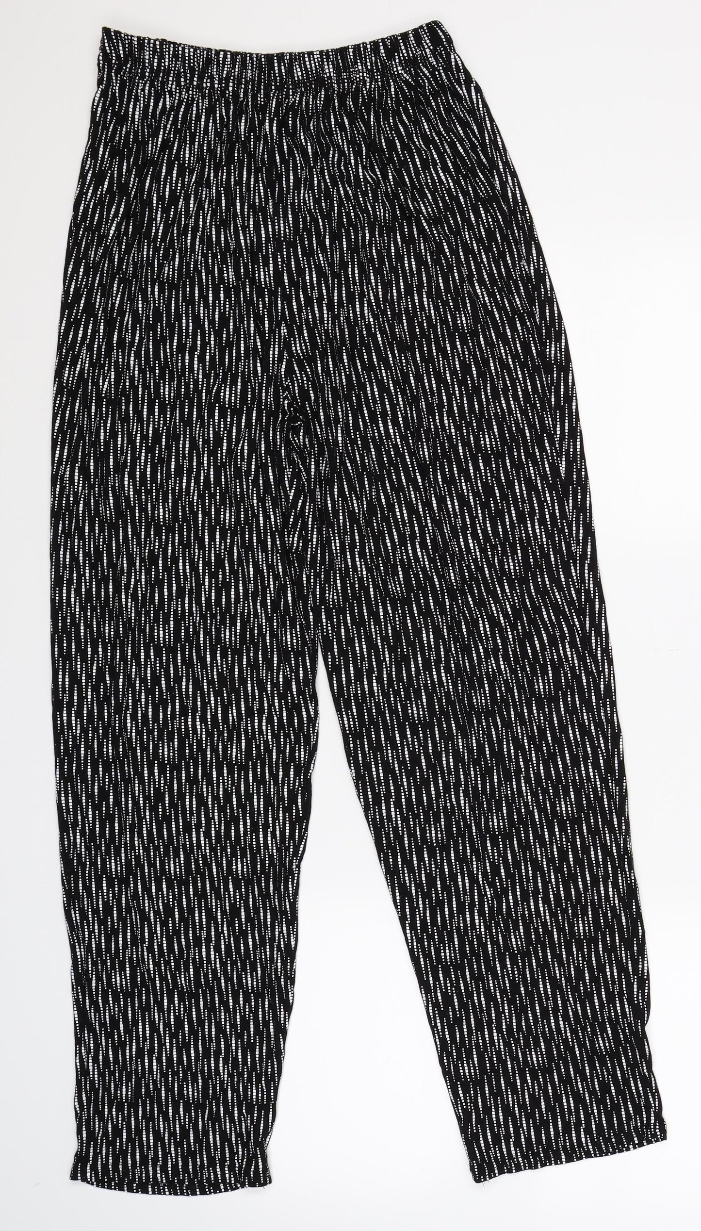 Womens UK Size 2XL Preworn Regular Fit  Black Trousers