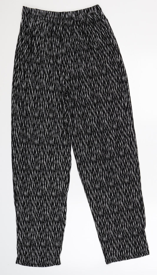 Womens UK Size 2XL Preworn Regular Fit  Black Trousers