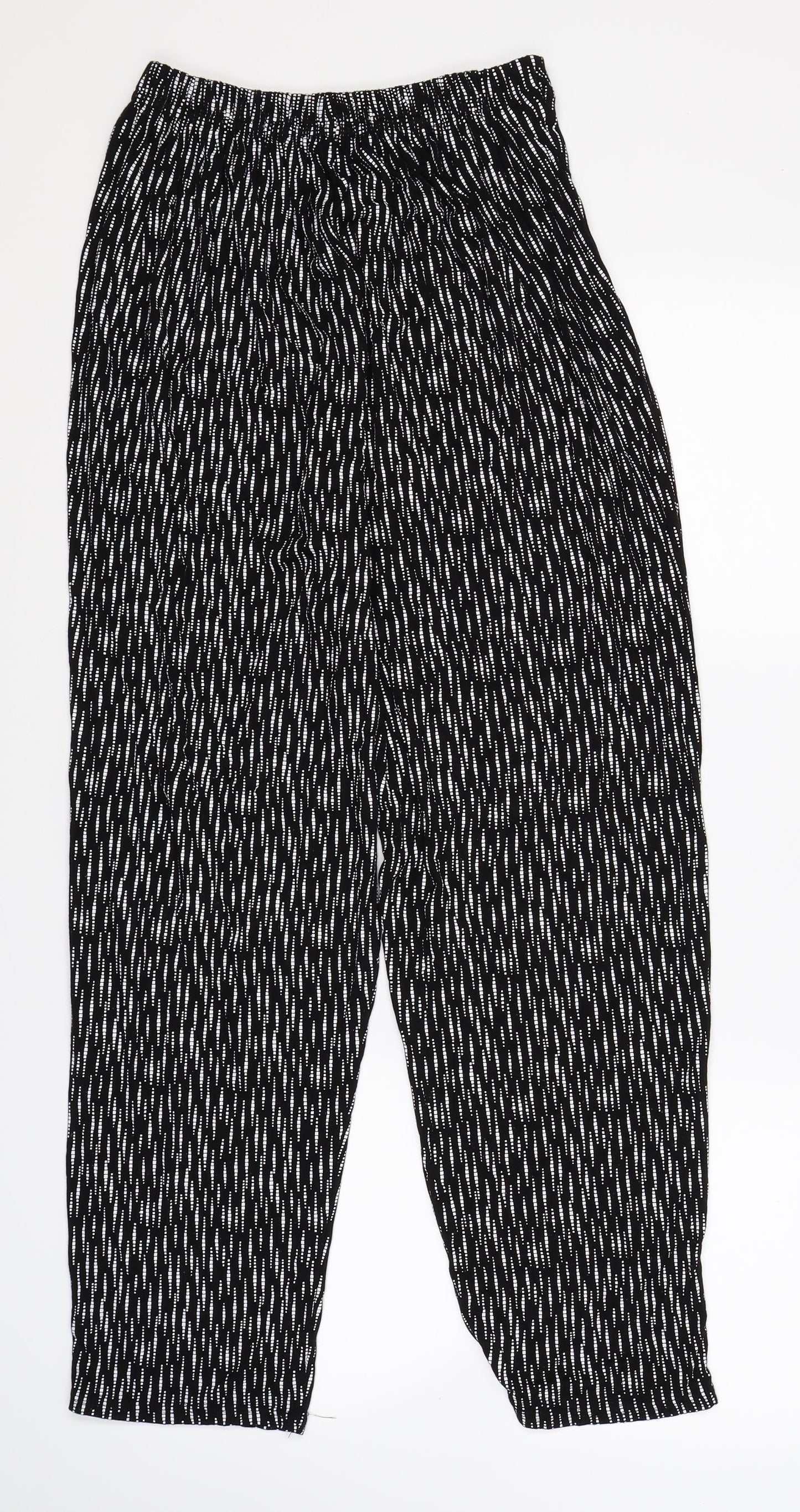 Womens UK Size 2XL Preworn Regular Fit  Black Trousers
