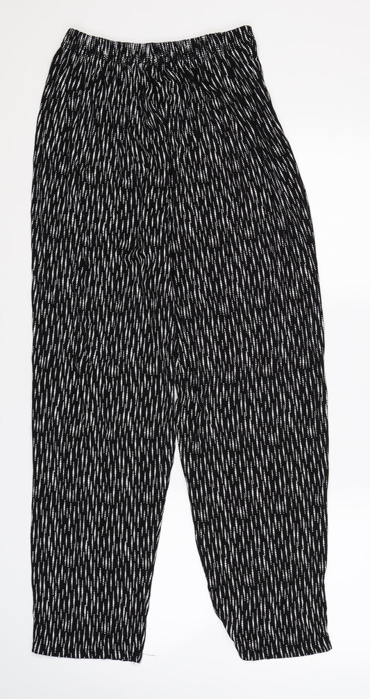 Womens UK Size 2XL Preworn Regular Fit  Black Trousers