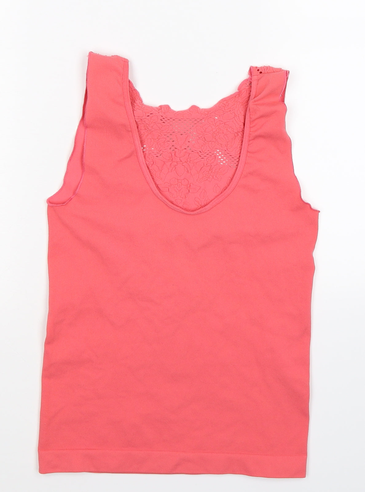 Womens UK Size XS Preworn Pink Basic Tank