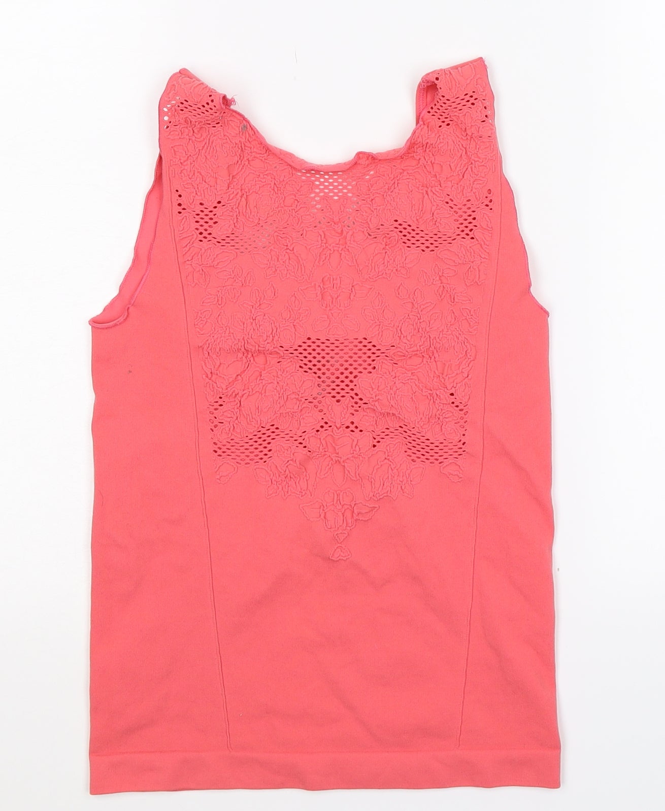 Womens UK Size XS Preworn Pink Basic Tank