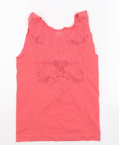 Womens UK Size XS Preworn Pink Basic Tank