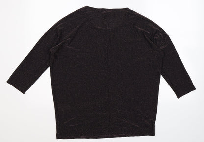 Warehouse Womens Black   Basic T-Shirt Size 14