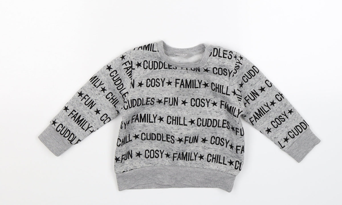 Primark Baby Grey   Pullover Jumper Size 9-12 Months