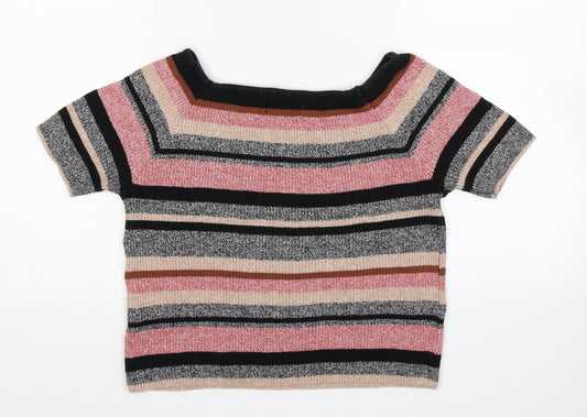 Atmosphere Womens Multicoloured Striped Knit Pullover Jumper Size 14