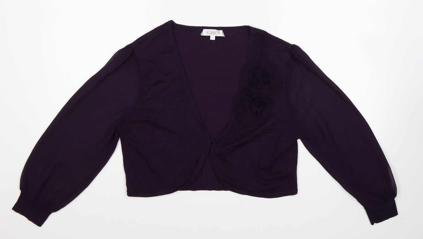 Kaliko Womens Purple  Knit Cardigan Jumper Size 16