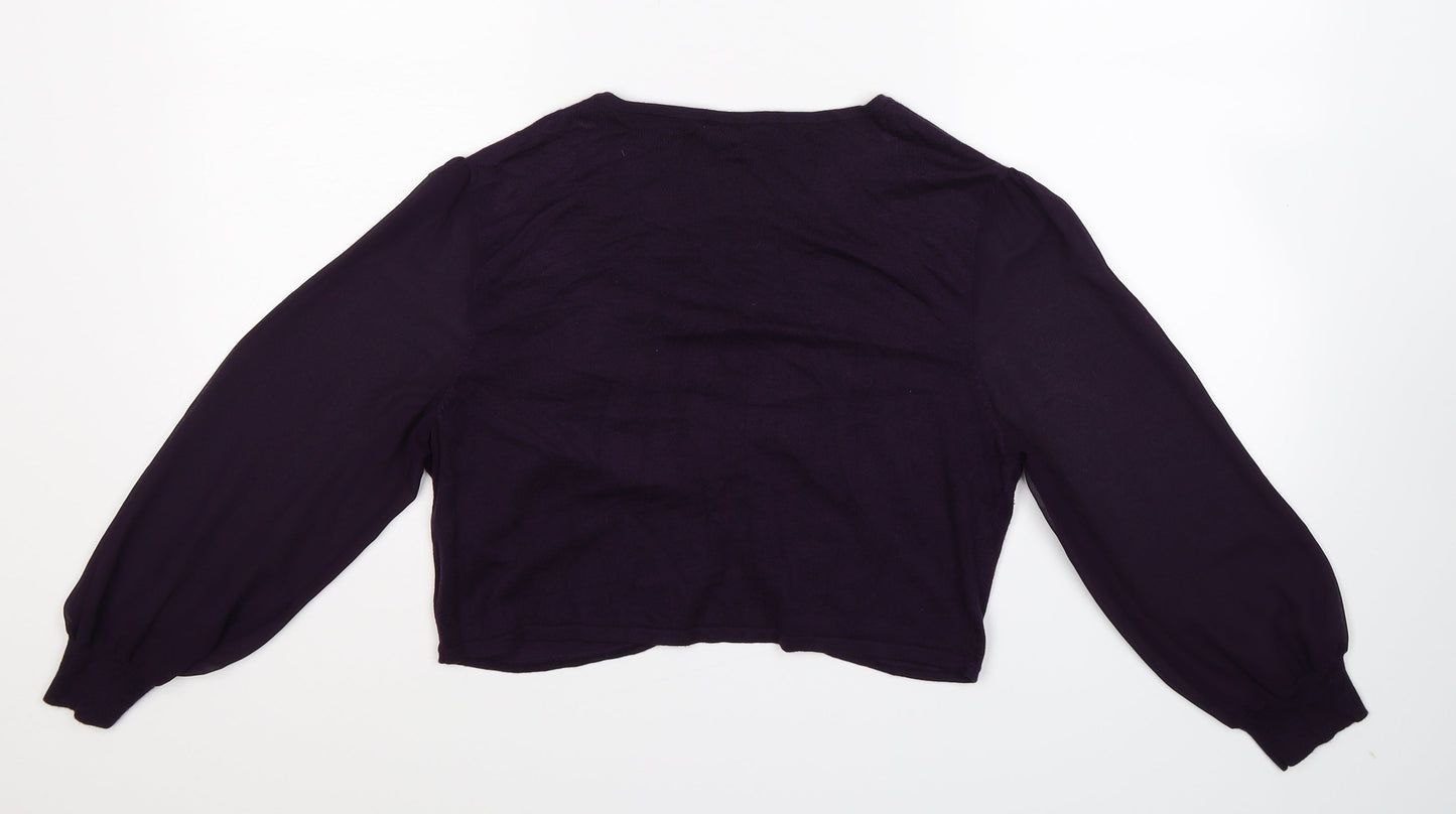 Kaliko Womens Purple  Knit Cardigan Jumper Size 16