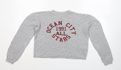 Zara Girls Grey  Knit Pullover Jumper Size 11-12 Years