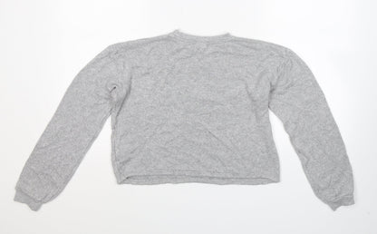 Zara Girls Grey  Knit Pullover Jumper Size 11-12 Years