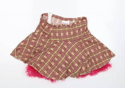 California Costume Collections Girls Multicoloured Check  Flare Skirt Size 12-13 Years