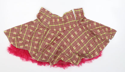 California Costume Collections Girls Multicoloured Check  Flare Skirt Size 12-13 Years