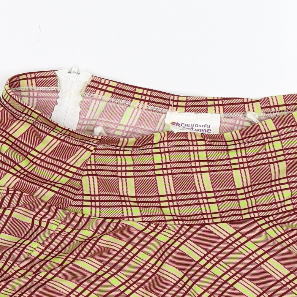 California Costume Collections Girls Multicoloured Check  Flare Skirt Size 12-13 Years