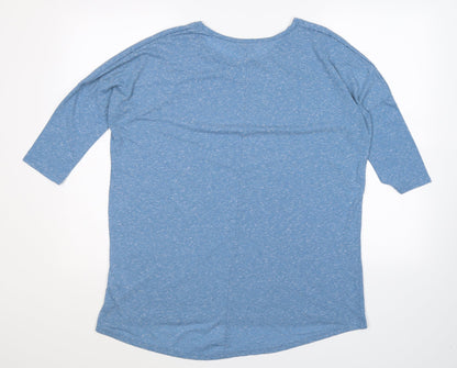 Papaya Womens Blue   Basic T-Shirt Size 12