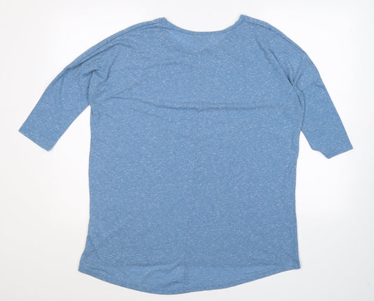 Papaya Womens Blue   Basic T-Shirt Size 12