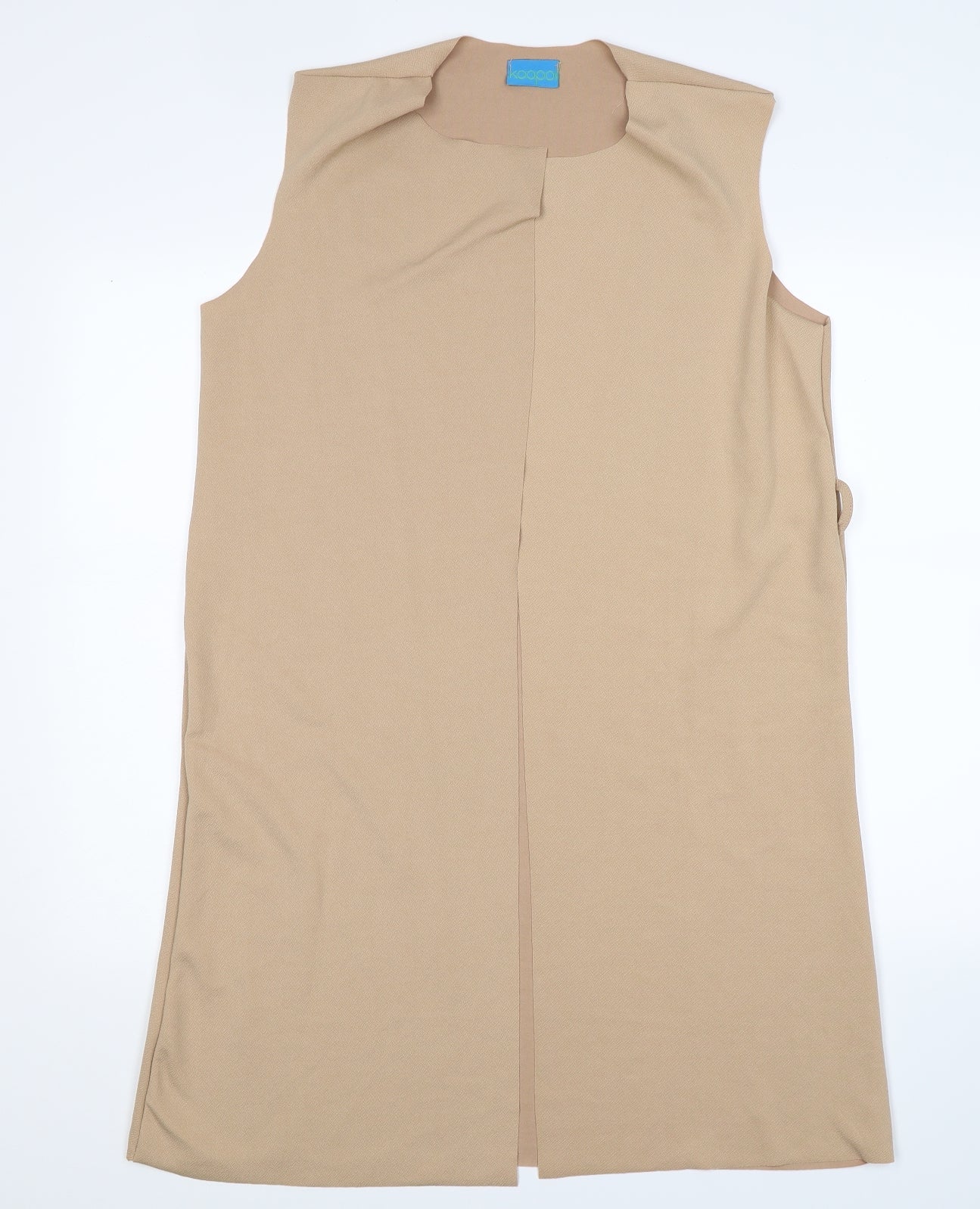 Koopoi Womens Beige   Gilet Coat Size M
